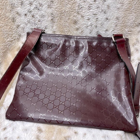 Gucci Coated GG canvas Burgundy Messenger Bag - Picture 4 of 15